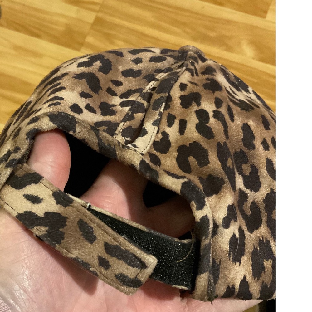 NWOT cc Leopard Print Baseball pony Cap Casual‎ sporty - Picture 2 of 2